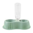 thumbnail image 1 of GROWTH TANK Pet Cat Double Bowl Feeder Automatic Water Dispenser Bottom Non Slip Light Green, 1 of 6