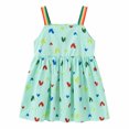 thumbnail image 1 of vdgthytj Robe d'Été pour Tout-Petites Filles, Ensembles d'Été Mignons à Imprimé Cœur, Sans Manches, Décontractée, Plage, Fête, 1 of 9