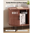 thumbnail image 3 of VEVOR TV Stand, Boho Entertainment Center for TVs up to 58 in, 350 lbs Load, TV Media Console Table with Adjustable Storage Shelves & Rolling Door, Television Stand for Living Room, Bedroom, Brown, 3 of 9