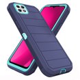 thumbnail image 3 of Asuwish Phone Case for T-Mobile Revvl 7 5G Hybrid Rugged Shockproof Hard Protective Drop Proof Full Body Heavy Duty Mobile Cell Cover Tmobile Revvl7 T Mobile Revel Tmo Revell Rebel Women Men Blue, 3 of 6