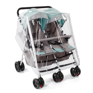 Double Stroller Rain Cover, Waterproof Weather Shield for Side by Side Baby Double Stroller