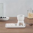 thumbnail image 2 of 1 x Ceramic Fondue Set Consisting of White Chocolate Fondue Ceramic Fondue Set with 2 Stainless Steel Forks (1 x Chocolate Fondue Set),2024 Ping, 2 of 5