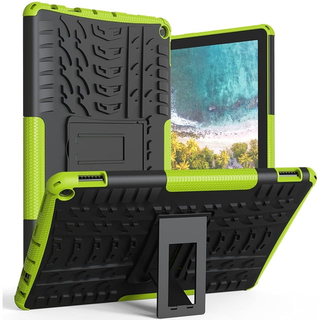 Pour Étui pour Tablette F I R E HD 10 2021, Étui de Protection Robuste à Double Couche Antichoc Résistant aux Impacts avec Béquille Compatible avec Fire HD 10 Case & 10 Plus 11th Generation Not For IPad 10.1