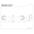 thumbnail image 4 of Kingston Brass Kingston Brass Barre de Préhension Décorative Camelon 24 Pouces, 4 of 5