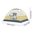 thumbnail image 3 of EGNMCR Camping et Randonnée Tente de Camping Automatique à Déploiement Instantané pour 3-4 Personnes Tente Portable Instantanée Imperméable avec Sac de Rangement Tente Légère de Randonnée pour Plein Air Plage Pique-Nique Tente en Polyester, 3 of 6