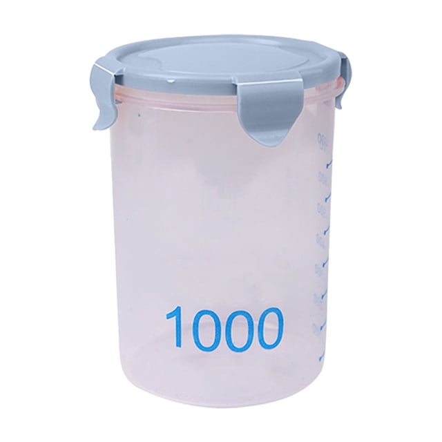 fheaev With Graduated Round Storage Jars Sealing Jars Plastic Kitchen With Lids Snack Jars Grains Storage Jars Storage Jars Yoghurt Cheese Cake Jars