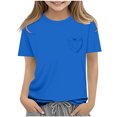thumbnail image 3 of RXIRUCGD 2025 Vêtements d'Été pour Enfants Nouveaux T-Shirts d'Été pour Enfants Manches Raglan Manches Courtes T-Shirt Graphique Col Rond T-Shirt Filles Haut Décontracté, 3 of 5