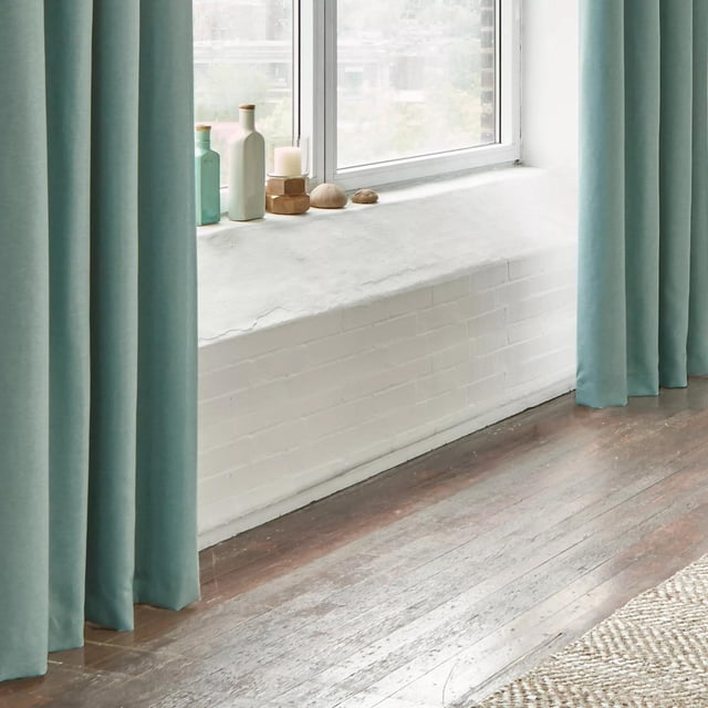 Bouclair Rideau Occultant Darja Aqua Écume de Mer 54x84 Po (137x213 cm)