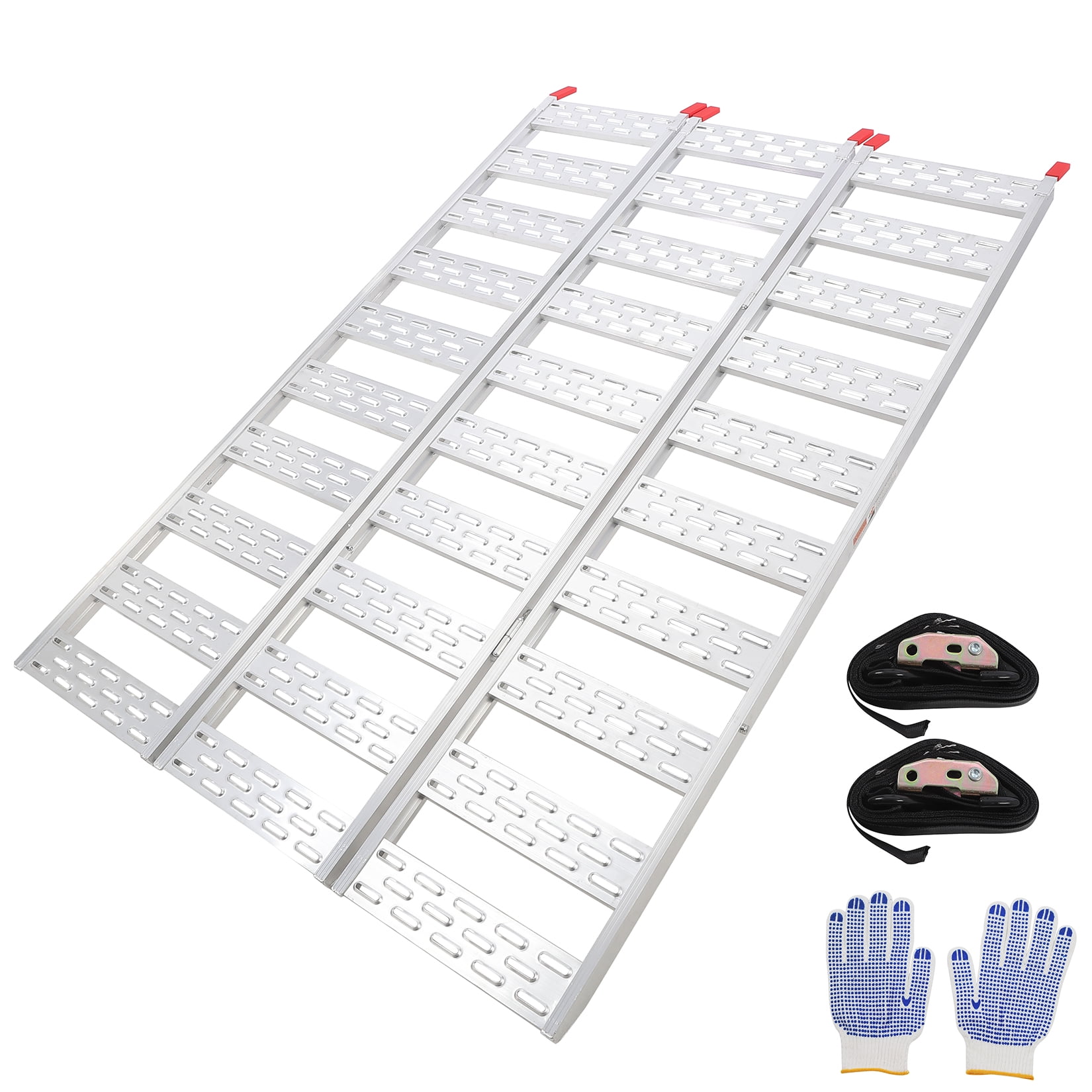 Bingirl Tri-Folding Ramps - Aluminum Alloy Loading Ramps with Treads - 76inchx50inch Ramp for Motorcycles, UTVs, ATVs, Trucks, Golf Carts - Weight Limit 1500LBS
