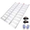 thumbnail image 1 of Bingirl Tri-Folding Ramps - Aluminum Alloy Loading Ramps with Treads - 76inchx50inch Ramp for Motorcycles, UTVs, ATVs, Trucks, Golf Carts - Weight Limit 1500LBS, 1 of 8