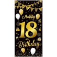 thumbnail image 2 of Black And Gold Glitter Logo, Birthday Banner For Birthday Party Decoration, 2 of 8