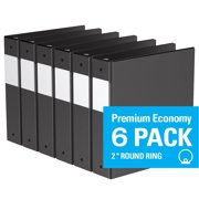 Davis Group, Premium Economy, Round Ring, Binder, 6 Pack, 2"