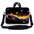 thumbnail image 1 of LSS Sac Pochette pour Ordinateur Portable 15,6 Pouces Compatible avec Acer, Asus, Dell, HP, Sony, MacBook et Plus / Étui de Transport avec Poignée et Bandoulière Ajustable, Papillon Arc-en-Ciel, 1 of 4