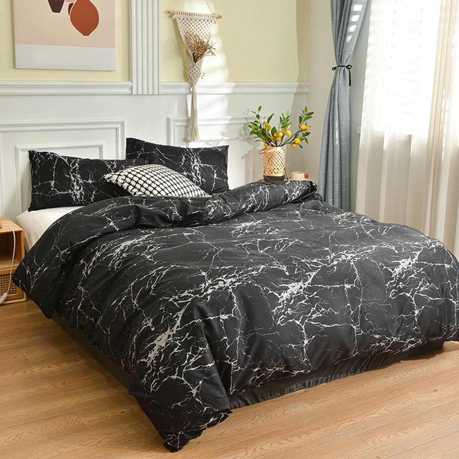 Dvkptbk Quilt Cover Summer Twin Comforter Cover-Friendly Brushed Twin Comforter Cover All Seasons-Friendly Soft Bedding Double Duvet Cover Fresh Patterns Bedding