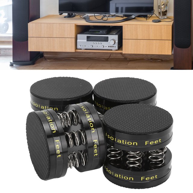 Preffair Coussinet de Pieds d'Isolation pour Haut-Parleur, Ressort, Tourne-Disque, Pieds Audio, Pointes, Tapis pour Lecteur DVD