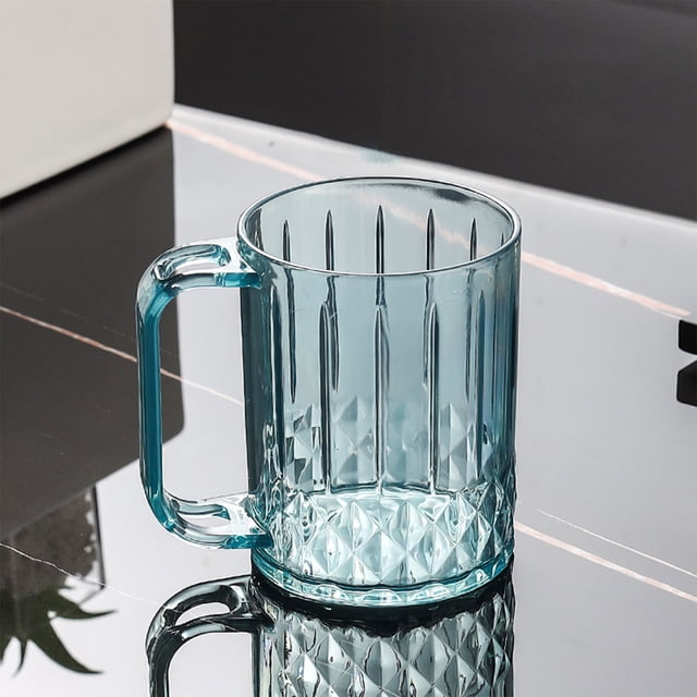 Gobelet de Rince-Bouche Rayé et Extravagant, Gobelets en Plastique Transparents pour la Maison avec Trous, Réservoir à Dents, Gobelet à Dents, Brosse, Gobelet de Lavage Coloré pour Couple