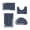 Blue, variant on 4-Piece Super Absorbent Microfiber Bath Mat Set - Non-Slip Quick Dry Bathroom Rugs, Machine Washable Soft Shower Mats for Home, Hotel, Dorm - Includes Contour Rug, Lid Cover & Toilet Mat