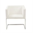 thumbnail image 4 of Eurostyle Ari Fauteuil de Salon en Faux Cuir en Blanc, 4 of 4