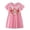 Pink, variant on PMVFHDE Toddler Girls Casual Dress with Delicate Embroidery and Applique Detail Short Sleeve Play Dress Pink,2-3 Years