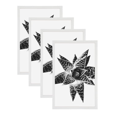 DesignOvation Gallery 11x17 Wood Picture Frame, Set of 4, White, 4 Count