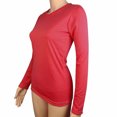 thumbnail image 2 of AherBiu T-Shirts à Manches Longues pour Femmes Col Ras du Cou Amples Basiques 2024 Automne Confortables Chandails Unis, 2 of 4
