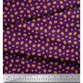 thumbnail image 3 of Soimoi Purple polyester Crepe Fabric Pumpkin Vegetable Print Fabric by Yard 52 Inch Wide, 3 of 3
