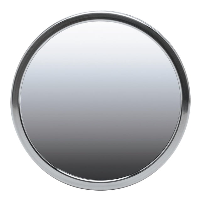 Mini Loupe - Grossissement 10x Miroir de Détail Portable avec surface en Verre Ronde Sans Distorsion et Cadre Métallique Argenté, Idéal pour une application de Maquillage Précise Incluant eyeliner, Faux Cils et Sculpture des Sourcils, Doté de la Technologie SimpleStickTM pour un Repositionnement Facile sur les Miroirs et les surfaces Non Poreuses, et Adapté au Voyage avec Sac de Transport Inclus.