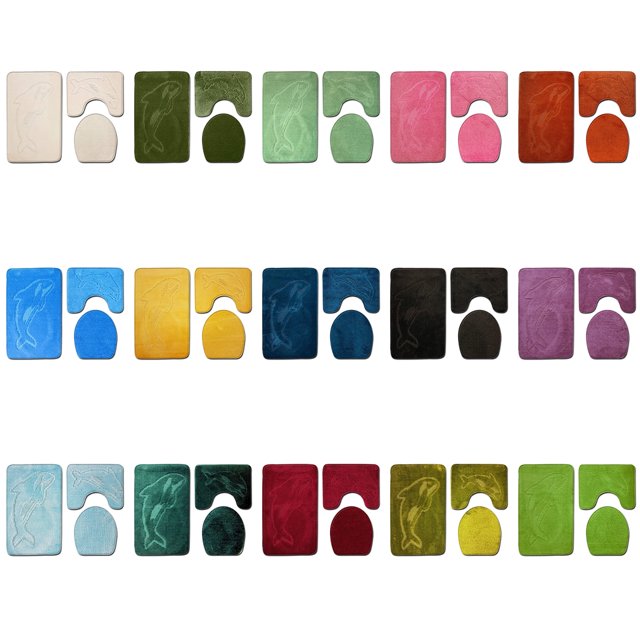 maskred 3x Bathroom Rug Sets Easy To Install Waterproof Anti-slip Multi-functional Eco-friendly Durable PJ210906-A001 1Set