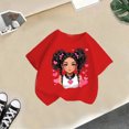 thumbnail image 5 of FhsagQ The 7th Of July Fille Enfant Mignonne Graphique Col Rond Manches Courtes Tee Été Décontracté T-Shirt Tout-Petit Fille Printemps The 7th Of July T-Shirts 4T Ensembles Rouge 11-12 Ans, 5 of 5