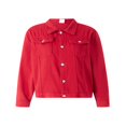 thumbnail image 4 of Veste en Denim Unie pour Femmes, Décontractée, à Manches Longues, Boutonnée, 4 of 8