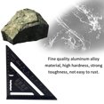 thumbnail image 1 of Rulers Aluminum Alloy Triangle Rulers 90 degrees 45 degrees Set Square 7in Black Metric Square Ruler, 1 of 6