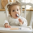 thumbnail image 5 of RKSTN Stainless Steel Children Fork Spoon 304 Stainless Steel Children's Fork Spoon-piece Set With Handle Baby Eating Spoon Training Chopstick Set, 5 of 5