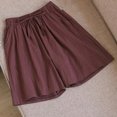 thumbnail image 2 of Tranfacy Shorts pour Femmes, Shorts d'Été pour Femmes, Pantalon Court en Imitation Imprimée et Lin pour Femmes, 2 of 3