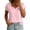 ZA-Pink t shirts, variant on DIOAZUD Linen Shirts for Women Roll up Notched V Neck T-Shirts Solid Color Regular Fit Tops Breathable Lightweight Summer Top