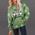 thumbnail image 1 of Qertyioot Pull d'Hiver Mode Femme Imprimé de Noël, Manches Longues Col Rond Chaud Ample Tendance Hauts Tricotés, 1 of 4