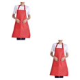 thumbnail image 2 of Decodeary 12 Pcs Tablier Femme avec Poches Compagnon de Cuisine Efficace et Élégant Polyester Ajustable Demi-Longueur Tablier Adulte Rouge 2ensemble, 2 of 6
