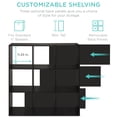 thumbnail image 4 of Best Choice Products 9-Cube Storage Shelf Organizer with 3 Removable Back Panels, Black, 4 of 8