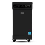 Black + Decker Portable Dishwasher, 18 inches Wide, 8 Place Setting, Black