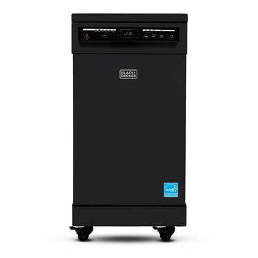 Black + Decker Portable Dishwasher, 18 inches Wide, 8 Place Setting, Black