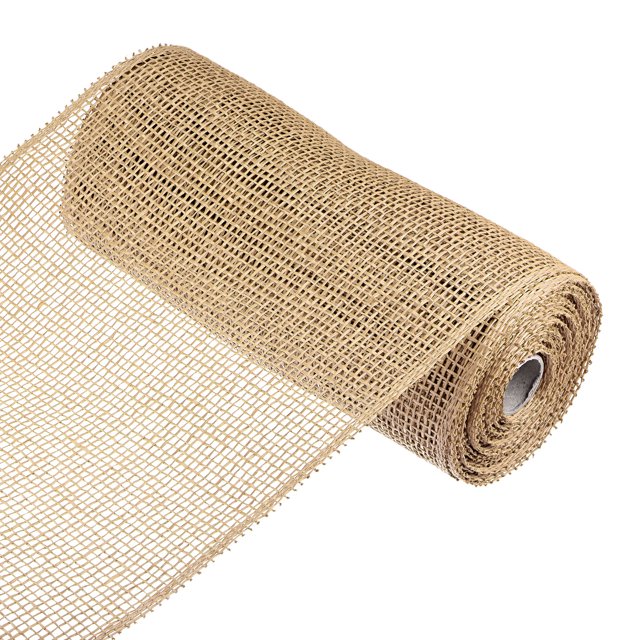 Unique Bargains PP Burlap Mesh 10' x 10 Yards Decorative Wrapping Ribbon, Beige 1 Roll