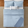 thumbnail image 4 of Mainstays 5-Piece Blue Stripe Comforter Set, King, 4 of 6