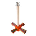 thumbnail image 1 of Wood Parrot Perch Cage Accessories Tabletop Bird Perch Bird Training Perch Stand Colorful, 1 of 9