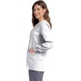 thumbnail image 2 of Landau Essentials Veste d'Uniforme Médicale pour Femmes, Coupe Classique et Décontractée, Col Rond, 4 Poches, 2 of 6