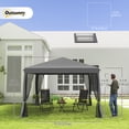 thumbnail image 3 of Outsunny 10' x 10' Pop Up Canopy Tent Gazebo with Removable Mesh Sidewall, 3 of 10