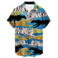 thumbnail image 1 of Ramiter Chemise Homme Shirts for Men, Regular-Fit Short-Sleeve Blue,M, 1 of 4