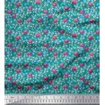 thumbnail image 1 of Soimoi Georgette Viscose Fabric Leaves & Floral Artistic Fabric Prints by Yard 42 Inch Wide, 1 of 5