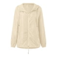 thumbnail image 4 of WRKEKC Manteau Coupe-Vent Imperméable à Capuche pour Femme Léger à Manches Longues avec Poches pour Randonnée Randonnée Automne Printemps Manteau d'Extérieur Kaki G, 4 of 8