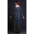 thumbnail image 3 of Bimba Robe Maxi d'Été Décontractée pour Femmes en Georgette Mousse à Imprimé Feuilles de Pacanier, Longue, Taille Élastique - Moyen, 3 of 5