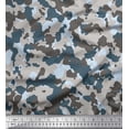 thumbnail image 1 of Soimoi Poly Georgette Fabric Two Tone With Grey Camouflage Print Fabric by Yard 52 Inch Wide, 1 of 3