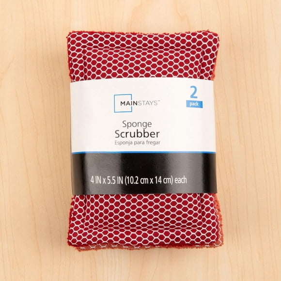 Mainstays 2 Pack Sponge Scrubbers